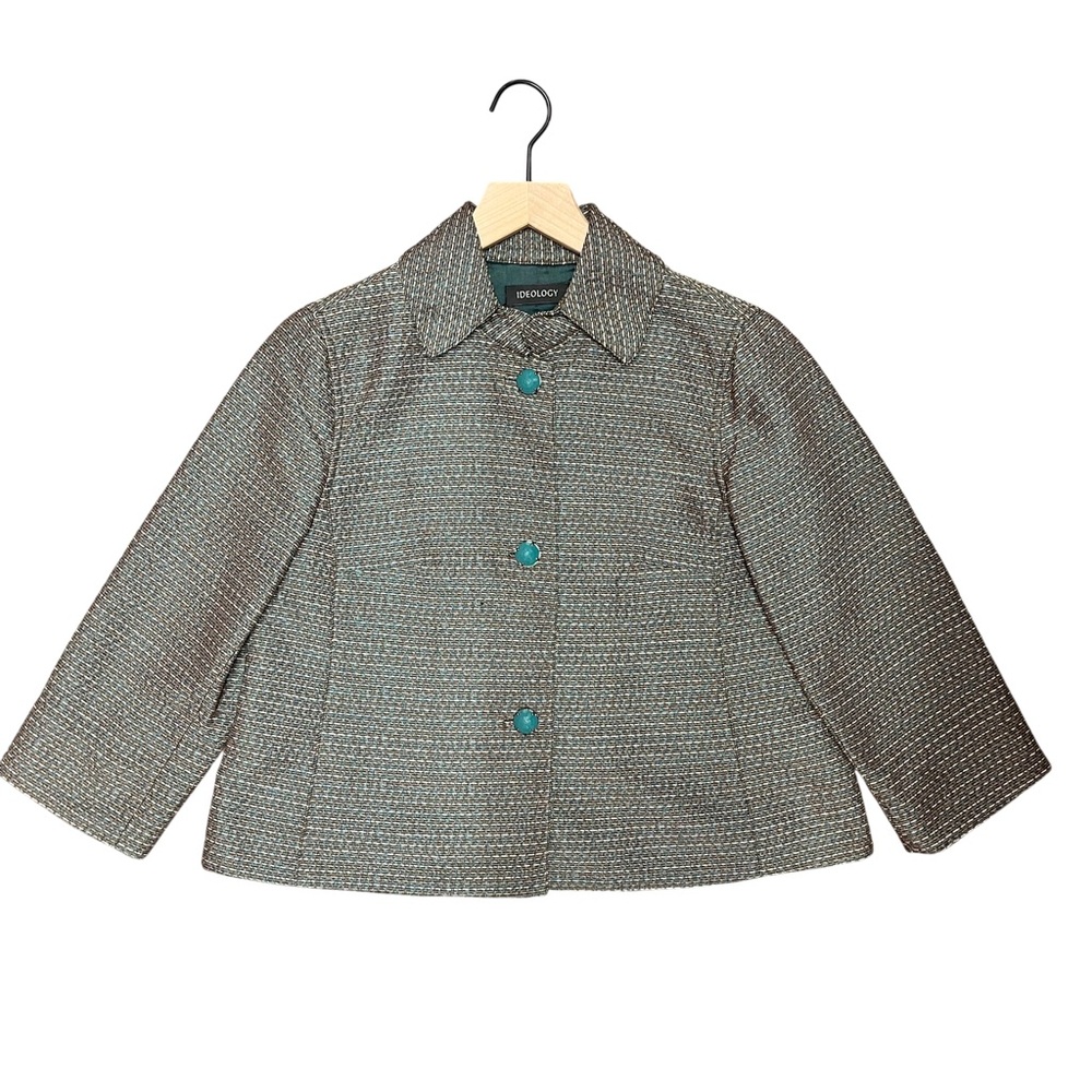 Ideology Teal Appeal cropped jacket